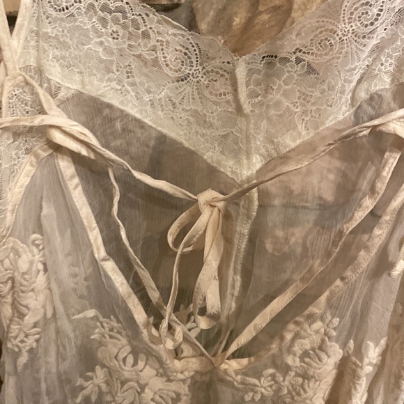 White lace FP sample slip tunic dress. Reserved - Picture 5 of 9